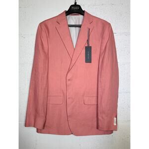 Tommy Hilfiger Men's Modern-Fit 100% Linen Sport Coat Light red 42L  $295